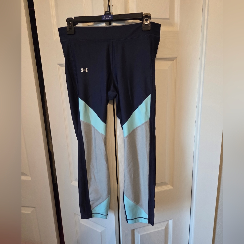 Under Armour Navy and Aqua Performance Leggings